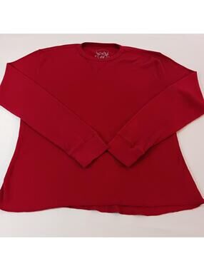 Red Camel RN#31104 Round Neck Men’s Red Cotton Blend Sweatshirt Long Sleeve L